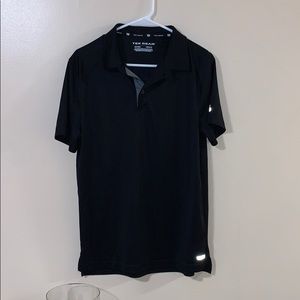 Black polo shirt, Tek Gear.